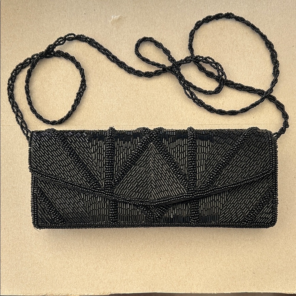 Black Beaded Purse